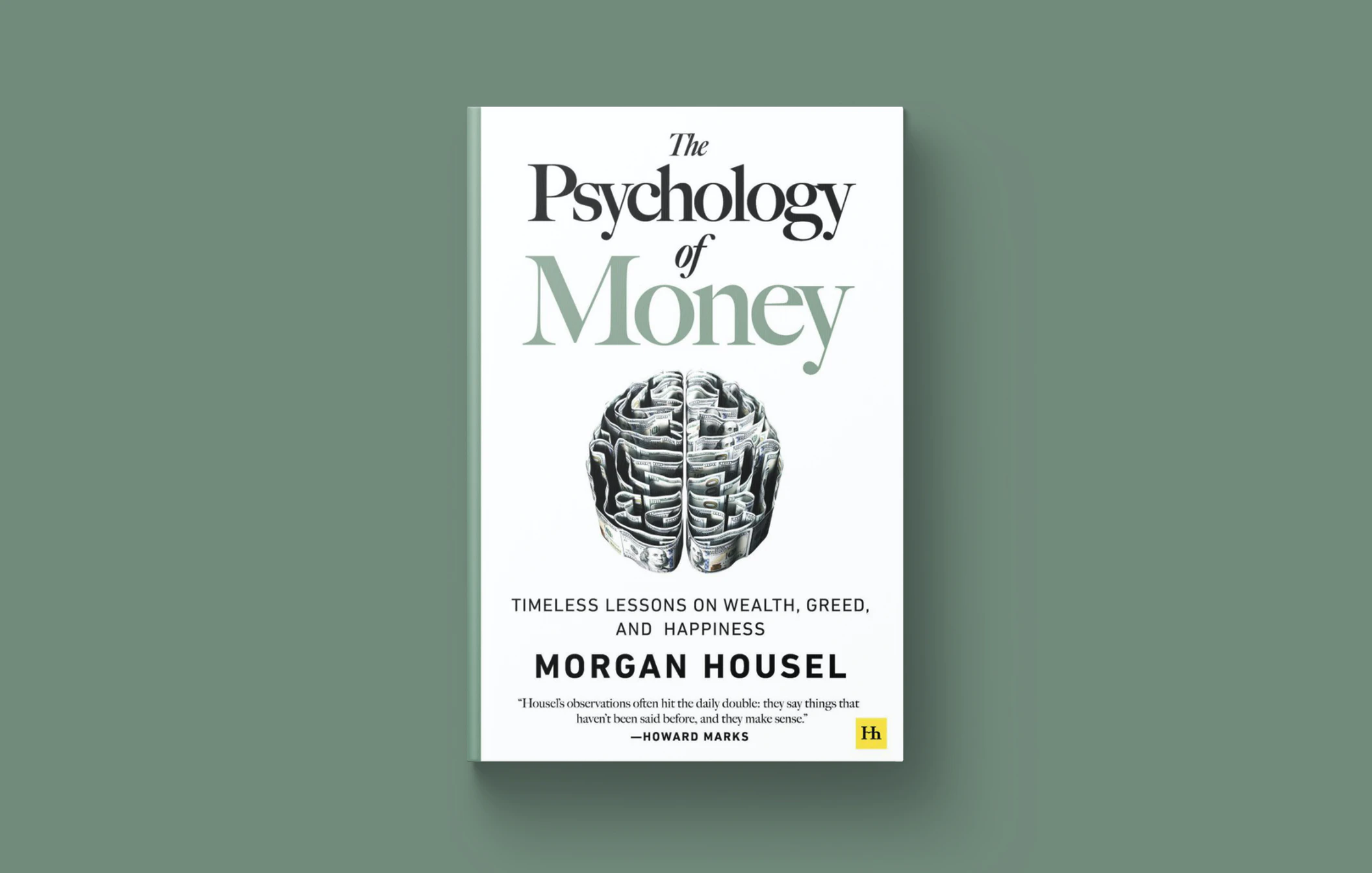The cover of the book "The Psychology of Money" by Morgan Housel