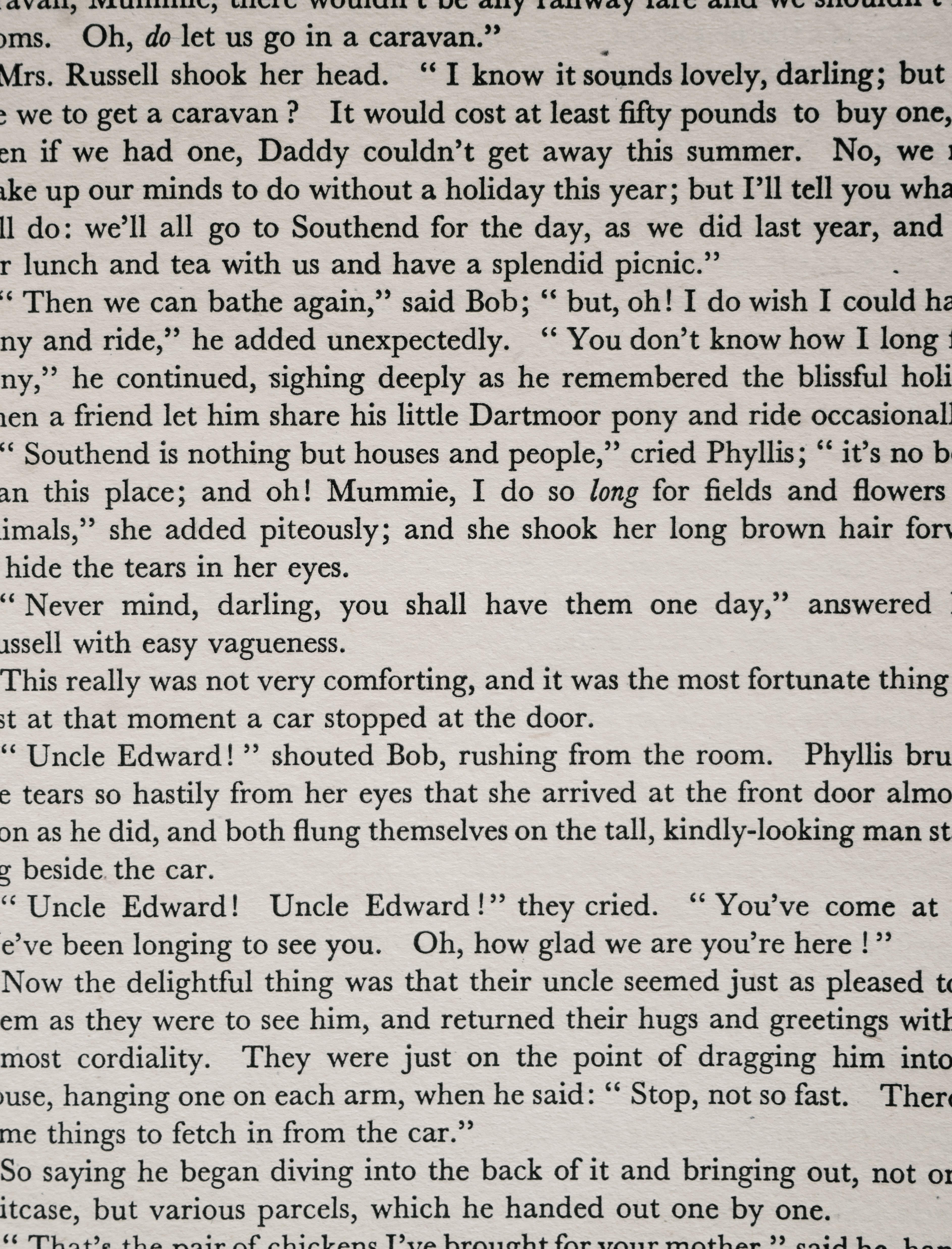 The book text for continuous reading